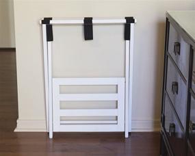 img 1 attached to 👜 White Finish Right Height Folding Luggage Rack with Bottom Shelf by Lipper International 502W