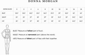 img 1 attached to Стильное и изысканное: платье в стиле "большой город" Donna Morgan с лодочным вырезом и из крепа – идеальное для любого случая!