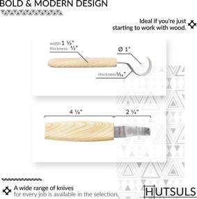 img 3 attached to 🔪 Hutsuls Razor Sharp Wood Carving Hook Knife Tool - Right-Handed Spoon Carving Knife for Beginners. Perfect Gift Box for Kuksa Carving Hobbies. Suitable for Men, Women, Adults, and Kids.