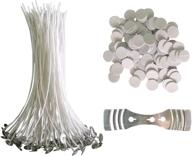 homankit candle making supplies: 100 pieces of 🕯️ 8-inch cotton candle wicks for diy candle making kit logo