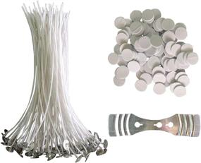 img 4 attached to Homankit Candle Making Supplies: 100 Pieces of 🕯️ 8-Inch Cotton Candle Wicks for DIY Candle Making Kit