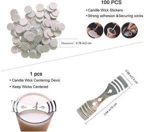 img 3 attached to Homankit Candle Making Supplies: 100 Pieces of 🕯️ 8-Inch Cotton Candle Wicks for DIY Candle Making Kit