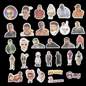img 2 attached to Bad_Bunny Stickers Skateboard Motorcycle Bad_Bunny 60Pcs