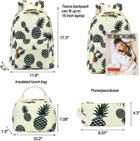 img 1 attached to Sunflower Backpack Floral Bookbag Insulated Laptop Accessories in Bags, Cases & Sleeves