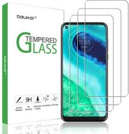 beukei motorola moto g fast screen protector tempered glass - pack of 3 | full coverage, anti-scratch, bubble free logo