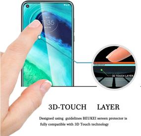 img 3 attached to Beukei Motorola Moto G Fast Screen Protector Tempered Glass - Pack of 3 | Full Coverage, Anti-Scratch, Bubble Free