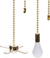 brass ceiling fan pull chains with 3mm diameter beaded ball, set of 13.6 inches fan pulls, including connector логотип