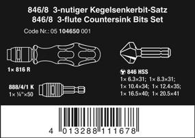 img 3 attached to Wera 846 Kraftform Countersink Set: Efficient 8-Piece Solution for Precision Countersinking