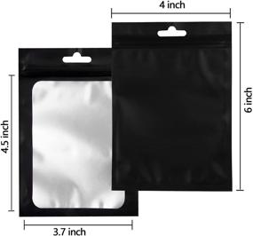 img 1 attached to 350 Pack of Resealable Smell Proof Bags, 4x6 Inch Mylar Ziplock Bags for Food Storage