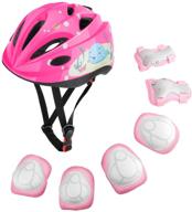 moko kids helmet, adjustable bike helmet for boys and girls ages 3-10, sports protective gear set with knee pads, elbow guards, and wrist pads, ideal for roller skating, skateboarding, bicycling, and scootering logo