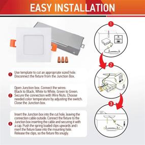 img 1 attached to OSTWIN Ultra Thin Temperature Selectable LED Panel Light: Choose from 3000K, 4000K, or 5000K Options