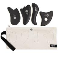 🌿 gua sha scraping massage tools set: handmade sibin bian stone for effective physical therapy and soft tissue massage logo