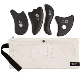 img 4 attached to 🌿 Gua Sha Scraping Massage Tools Set: Handmade Sibin Bian Stone for Effective Physical Therapy and Soft Tissue Massage