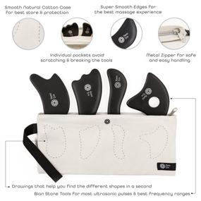 img 3 attached to 🌿 Gua Sha Scraping Massage Tools Set: Handmade Sibin Bian Stone for Effective Physical Therapy and Soft Tissue Massage