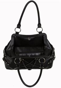 img 1 attached to 👜 Gothic Alternative Purse Bag: Lost Queen Stand Still Handbag with Woven Pentagram Design