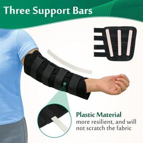 img 2 attached to 🤕 Immobilizing Elbow Splint Brace for Ulnar Nerve Entrapment and Cubital Tunnel during Sleep - Night Support Arm Brace for Tennis Elbow, Arthritis Pain Relief, and Restraint Wrap - Adjustable Arm Band (Size L)