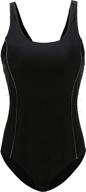 👙 ebmore women's one piece swimsuit for sport athletic training exercise - bathing suit logo