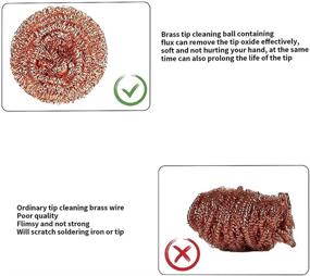 img 2 attached to 🔧 Soldering Tip Cleaning Brass Wire 6 Packs: Replacement Copper Wire for Soldering Station Tip Cleaner (Brass Wire Cleaning Solution)