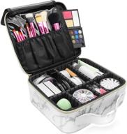 💄 stylish and functional marble makeup organizers: lke cosmetic bags & waterproof travel case logo