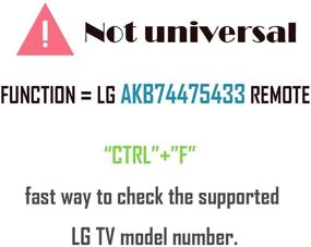 img 3 attached to Replacement Remote AKB74475433 for LG TV Models 43LX310C, 55LF6000, 60LX341C, 42LX330C, 42LX530S, 49LX341C, 49LX540S, 55LX540S, 60LX540S, 42LF5600, 49LX310C, 55LB6000, 55LX341C, and 65LX341C with 2 GP Alkaline Batteries