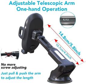 img 1 attached to 📱 Universal Dashboard & Windshield Phone Holder - Strong Suction Cup Mount for Car, Sturdy Gel Pad, Compatible with iPhone, Samsung & Other Smartphones