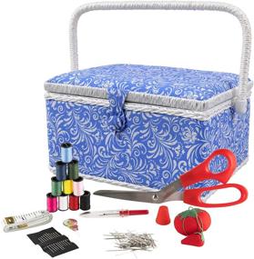 img 4 attached to 🧵 Convenient and Stylish SINGER 07228 Sewing Basket with Sewing Kit, Needles, Thread, Pins, Scissors, and Notions