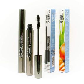 img 4 attached to 🌿 MIRACLE! 2 pcs DIZAO ORGANICS - 95% Organic 100% Natural Moisturizing Black Mascara with Rice Bran and Coffee Bean Extract. Made in USA.