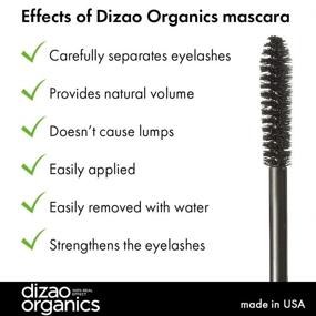 img 1 attached to 🌿 MIRACLE! 2 pcs DIZAO ORGANICS - 95% Organic 100% Natural Moisturizing Black Mascara with Rice Bran and Coffee Bean Extract. Made in USA.