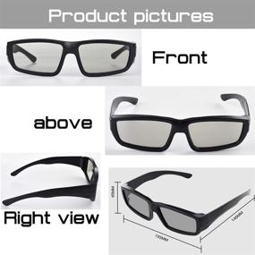 img 2 attached to 👓 GELETE 3D Glasses Real-D Movie Theater 10 Pack - 2 Pack Adult Passive Polarized 3D Glasses for Passive 3D TV's Televisions