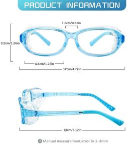 img 1 attached to 👓 FONHCOO Kids Blue Light Blocking Glasses: Protective Eyewear for Boys and Girls Age 5-15 – Detachable Side Shields, Safety Goggles, Anti Eyestrain & UV Glare, with Anti Glare Lenses (Pink & Blue)