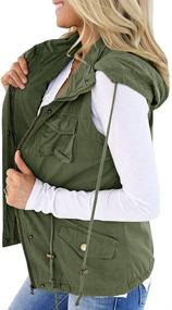 img 2 attached to 🧥 Hestenve Military Sleeveless Drawstring Women's Lightweight Coats, Jackets, and Vests for Better SEO