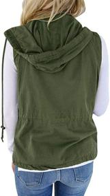 img 1 attached to 🧥 Hestenve Military Sleeveless Drawstring Women's Lightweight Coats, Jackets, and Vests for Better SEO