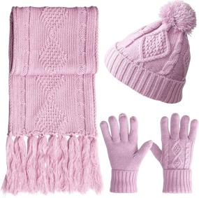 img 3 attached to Шарф-перчатки для зимней погоды: унисекс аксессуары для мужчин для тепла и стиля