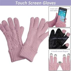 img 1 attached to Шарф-перчатки для зимней погоды: унисекс аксессуары для мужчин для тепла и стиля