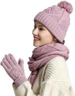 winter weather scarf gloves: unisex men's accessories for warmth and style logo