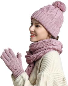 img 4 attached to Winter Weather Scarf Gloves: Unisex Men's Accessories for Warmth and Style