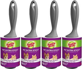 img 4 attached to Scotch-Brite Extra Sticky Pet Hair Lint Roller - 4,400 Sheets