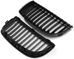 img 3 attached to 🚗 SNA E90 Grill - Enhance Your 2004-2008 BMW 3 Series E90 E91 with a Stylish Single Slat Gloss Black Kidney Grill (4-pc Set)