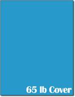 🔵 vibrant 65lb cover cardstock paper - 8.5 x 11 inch - 25 sheets in bright blue logo