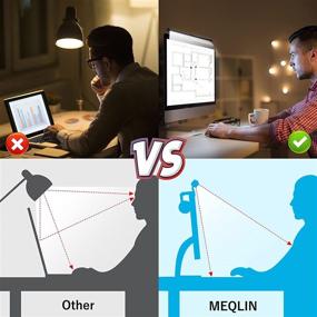 img 3 attached to 💡 MEQLIN Computer Monitor Light Bar - No Screen Glare LED e-Reading Lamp | Touch Control USB Powered Screen Bar for Office or Home | Adjustable Brightness & Color Temperature Reading Light