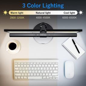 img 2 attached to 💡 MEQLIN Computer Monitor Light Bar - No Screen Glare LED e-Reading Lamp | Touch Control USB Powered Screen Bar for Office or Home | Adjustable Brightness & Color Temperature Reading Light