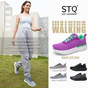 img 3 attached to STQ Breathable Sneakers Comfortable Everyday Women's Shoes