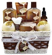 🥥 vanilla coconut home spa set for women and men – 9 piece bath and body gift basket, featuring luxurious bath towel, fragrant lotions, extra large bath bombs, coconut oil & more logo