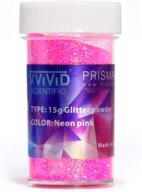 🎨 vvivid prisma65 neon pink fine glitter powder: arts & crafts sparkle - 15g jar (2 units) logo