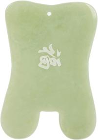 img 4 attached to Gua Sha Facial Massage Tool with Genuine Jade Board and 🌿 Chinese Character Blessing - Ideal for Spa Treatment, Facial Massage, and Back Massage