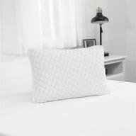 🛏️ sensorpedic коллекция wellness memory foam cluster подушка с угольным покрытием - поддерживающая кроватная подушка, 1 шт. (упаковка по 1 шт.), белый логотип