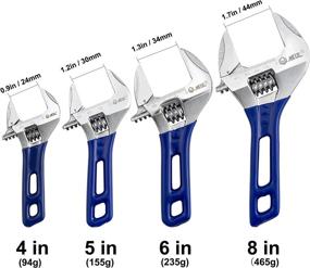 img 2 attached to 🔧 Top-rated HQC Piece Adjustable Wrenches4: Versatile, Durable, and Efficient