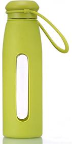 img 3 attached to 🌿 Eco-Friendly 17 Oz Sport Glass Water Bottle with Silicone Sleeve - Pure Tasting Hydration! Buy One, Donate to H2O for Life (Green)