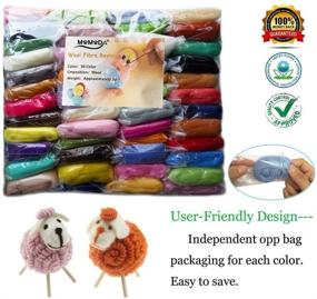 img 3 attached to 🧶 MOMODA 50 Colors Fibre Wool Yarn Roving: The Ultimate Choice for Needle Felting, Hand Spinning, and DIY Craft Projects