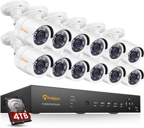 img 4 attached to 📹 Anlapus H.265+ 16CH 4-in-1 1080p Video Surveillance DVR System with 4TB Hard Drive, 12pcs Wired Outdoor 2MP CCTV Security Camera Kit for 24/7 Home and Business Recording